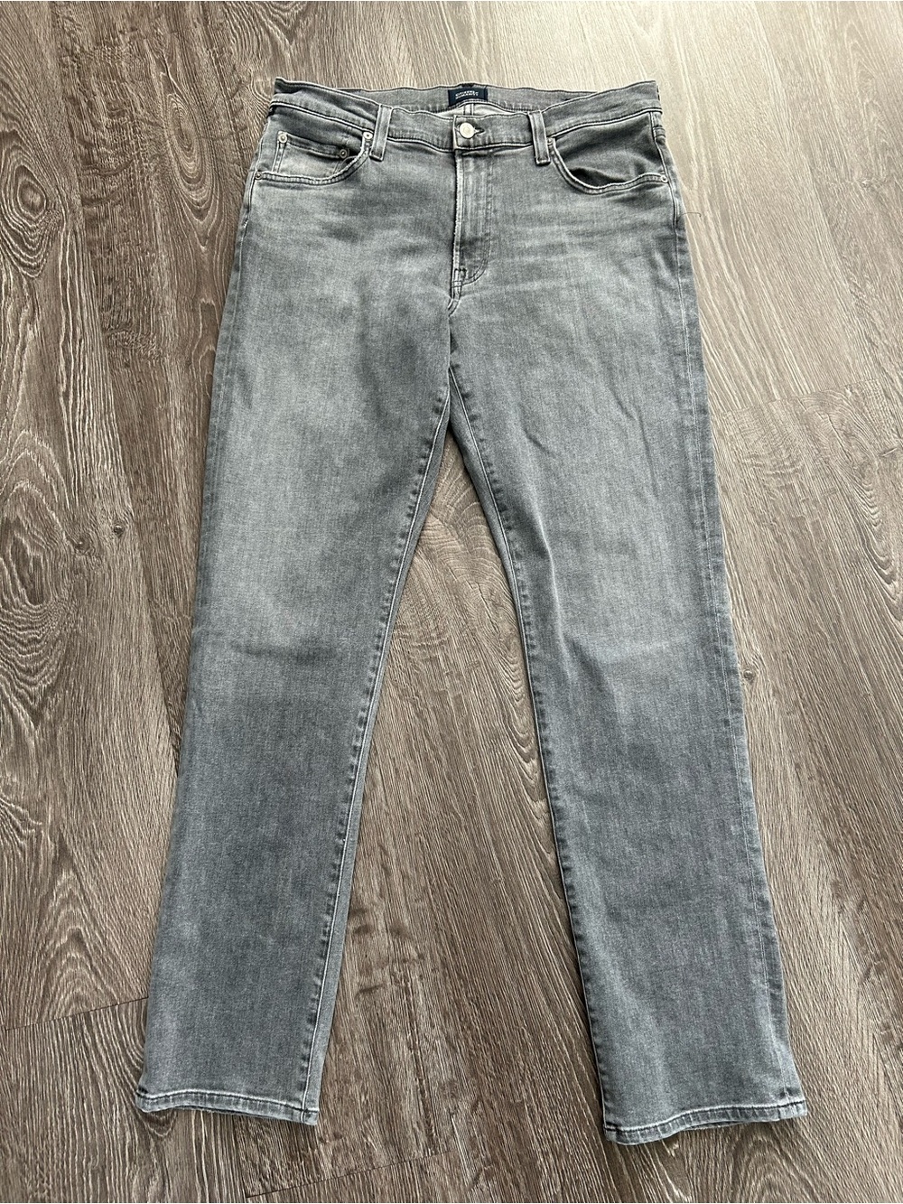 Citizens Of Humanity Faded Gray Straight-Leg Jeans